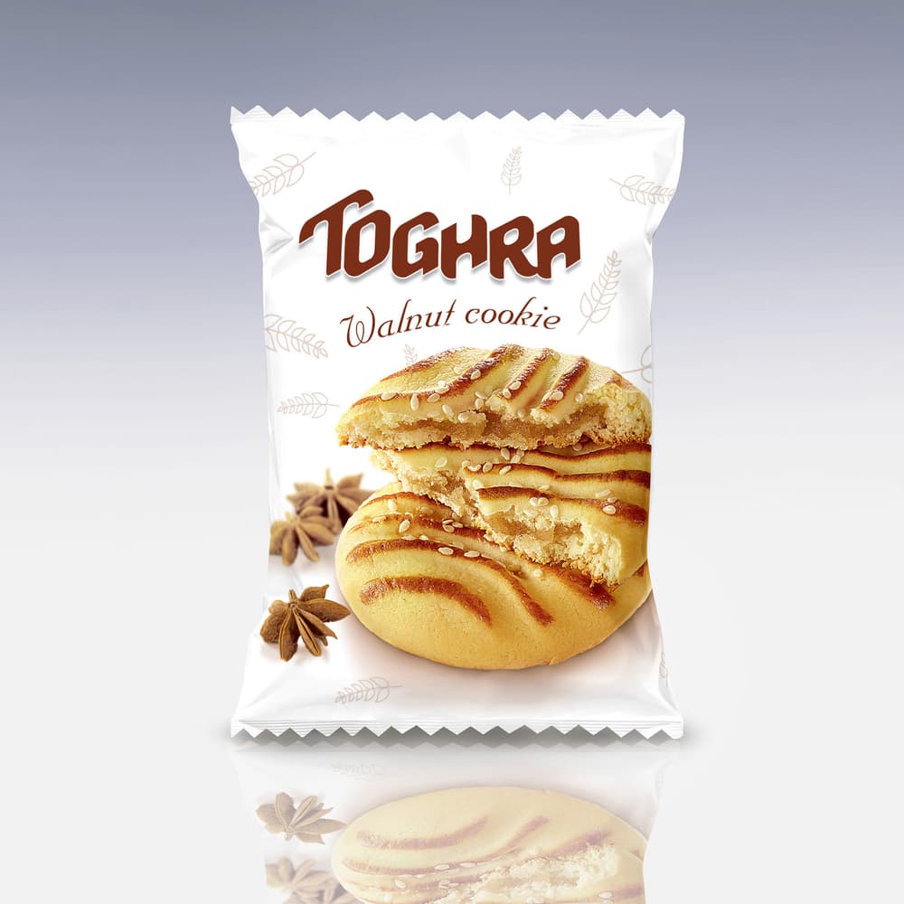 طراحی بسته بندی کلوچه طغرا
